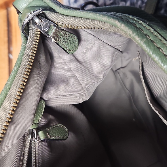 Coach Olive Green Leather Satchel With Wallet 2 For One - Picture 6 of 16
